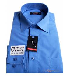 рубашка Brostem Однотонная рубашка с длинным рукавом Сорочка синяя
