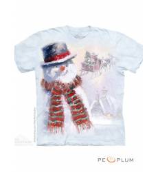 футболка The Mountain Рождественская футболка Happy Snowman