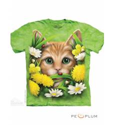 футболка The Mountain Футболка с кошкой Kitten in Springtime