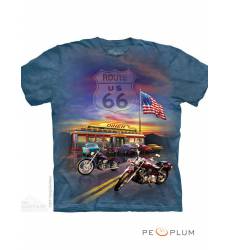 футболка The Mountain Байкерская футболка Route 66