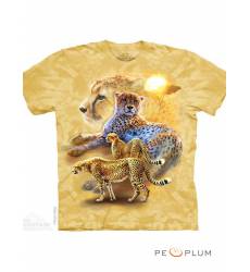 футболка The Mountain Футболка с леопардом Serengeti Gold Cheetahs