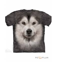 футболка The Mountain Футболка с собакой Alaskan Malamute Face
