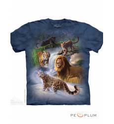 футболка The Mountain Футболка с изображением животных Global Cats