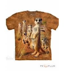 футболка The Mountain Футболка с изображением животных Meerkat Pack