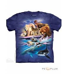 футболка The Mountain Футболка с коллажем про животных Alaska Gathering