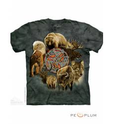 футболка The Mountain Футболка в этнической тематике Animal Spirit Circl