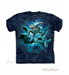 футболка The Mountain Футболка с картинкой рептилии/амфибии Sea Turtle C
