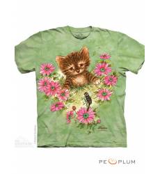 футболка The Mountain Футболка с кошкой Curious Little Kitten