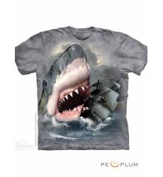 футболка The Mountain Fun-art футболка Sharkatastrophe