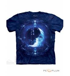 футболка The Mountain Футболка с космическим рисунком Moon Face