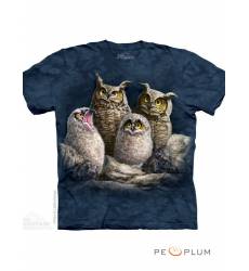 футболка The Mountain Футболка с изображением птиц Owl Family