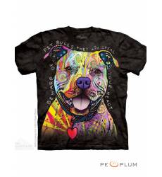 футболка The Mountain Футболка с собакой Beware of Pit Bulls