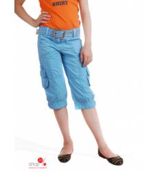 Укороченные брюки Million X для девочки, цвет бирюзовый 24426132