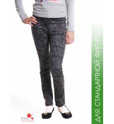 Узкие джинсы с рисунком Million X для девочки, цвет темно-серый 24426282