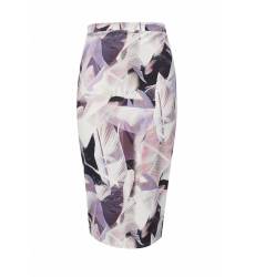 юбка Lost Ink Plus PENCIL SKIRT IN PALM PRINT