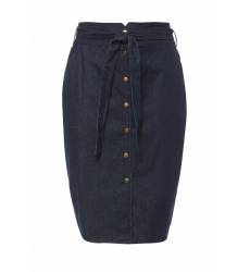 юбка Lost Ink Plus DENIM PENCIL SKIRT WITH TIE FRONT