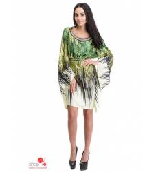 Платье Moltini, цвет зеленый, белый 29493686