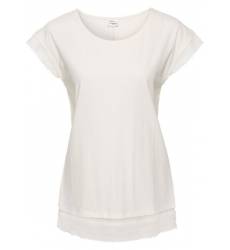 футболка bonprix Короткая широкая футболка с кружевной отделкой