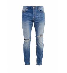 джинсы Only & Sons Med blue washed jeans with cuts at knees