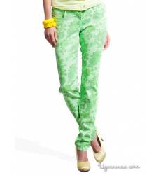 Прямые джинсы с рисунком Victoria, длина 32 Million X Woman, цвет зеленый неон 31586446