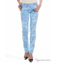 Прямые джинсы с рисунком Victoria, длина 32 Million X Woman, цвет синий неон 31586447