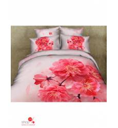 Комплект постельного белья 1,5-спальный 3D из сатина, Shinning Star Адениум, цвет розовый 31588134