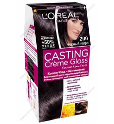 LOreal Paris Краска для волос Casting Creme Gloss, оттенок 200, Черный кофе, 254 мл LOreal Paris Краска для волос Casting Creme Glos