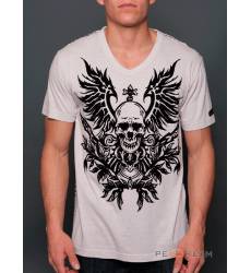 футболка Rebel Spirit Tattoo Art футболка Skull And Wings White
