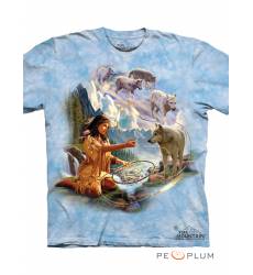 футболка The Mountain Футболка с изображением индейцев Dreams Of Wolf Sp