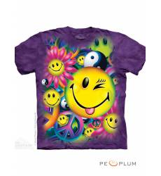футболка The Mountain Fun-art футболка Peace & Happiness