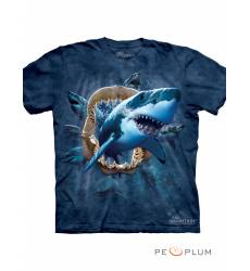 футболка The Mountain Футболка с изображением из водного мира Shark Atta