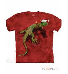 футболка The Mountain Рождественская футболка Peace on Earth Gecko