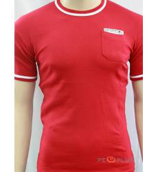 футболка Glacier Однотонная футболка Стрейч с карманом красная