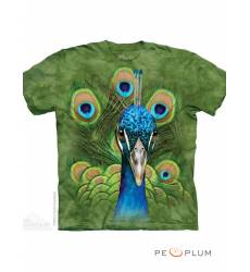 футболка The Mountain Футболка с изображением птиц Vibrant Peacock