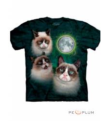футболка The Mountain Футболка с кошкой Three Grumpy Cat Moon