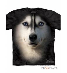 футболка The Mountain Футболка с собакой Siberian Face