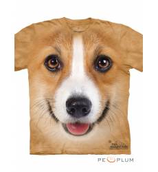 футболка The Mountain Футболка с собакой Corgi Face