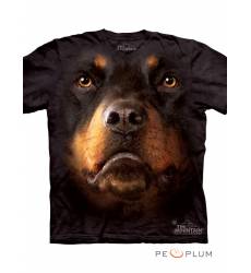 футболка The Mountain Футболка с собакой Rottweiler Face