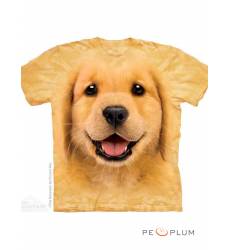 футболка The Mountain Футболка с собакой Golden Retriever Puppy