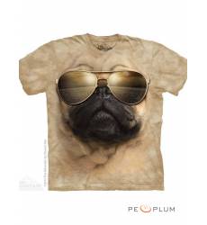 футболка The Mountain Футболка с собакой Aviator Pug