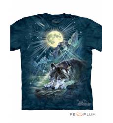 футболка The Mountain Футболка с волком Wolf Night Symphony