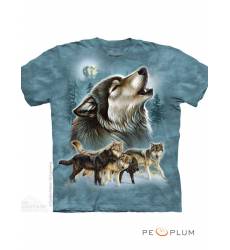 футболка The Mountain Футболка с волком Old School Wolf Collage