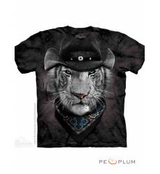 футболка The Mountain Футболка с тигром Cowboy White Tiger