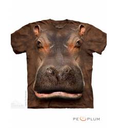 футболка The Mountain Футболка с изображением животных Hippo Head
