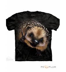 футболка The Mountain Футболка с изображением животных Peace Hedgehog