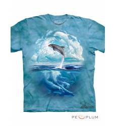 футболка The Mountain Футболка с дельфином Dolphin Sky