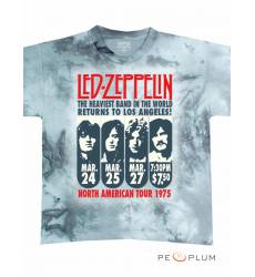 футболка Liquid Blue Футболка рок-группы Led Zeppelin Zeppelin La 1975