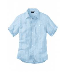 рубашка bonprix Рубашка из ткани сирсакер, стандартного прямого по