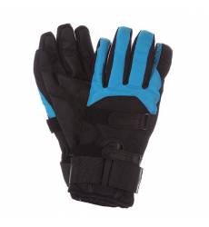 Перчатки сноубордические Bern Mens Synthetic Gloves Removeable Wrist Guard Black/Cyan Mens Synthetic Gloves Removeable Wrist Guard
