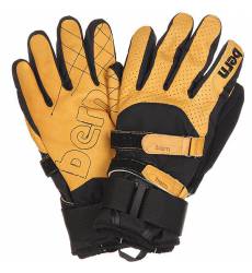 Перчатки сноубордические Bern Rawhide Leather Gloves W/ Removeable Wrist Guard Yellow-Tan Rawhide Leather Gloves W/ Removeable Wrist Guard